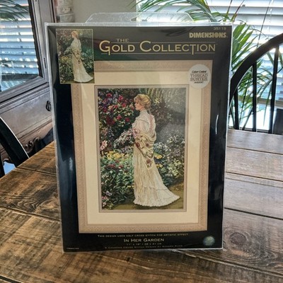 Dimensions Gold Collection IN HER GARDEN Counted Cross Stitch Kit 35119 Sealed