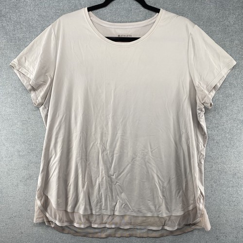 Athelta Womens Plus 1X  Short Sleeve Athletic Gym Workout T Shirt