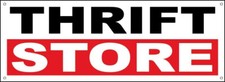 18x48 Inch THRIFT STORE Vinyl Banner Sign With Grommets - wrb