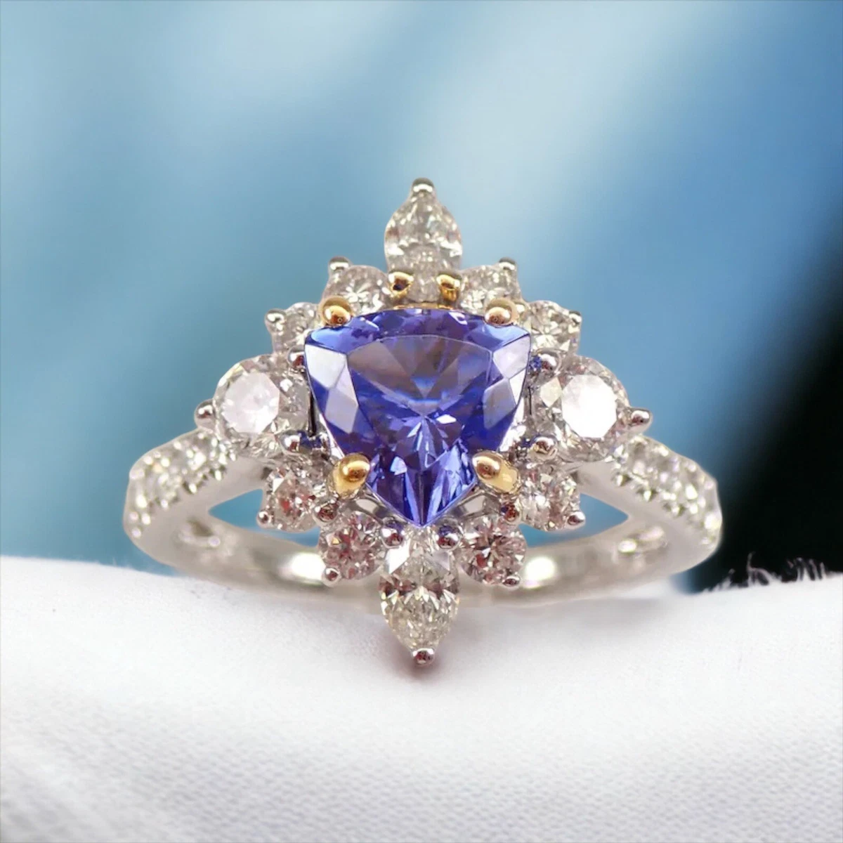 Purple diamond engagement ring deals