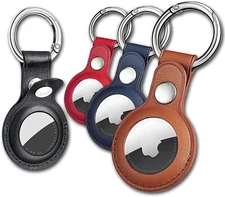 liberty Leather Airtag key chain I Holder for air tag I 4 Pack airtag Case