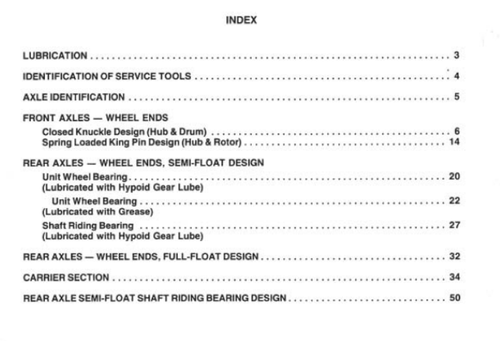 Spicer DANA 60 AXLE SERVICE MANUALs front Rear carrier type Comb Bound 52 pages - Picture 2 of 2