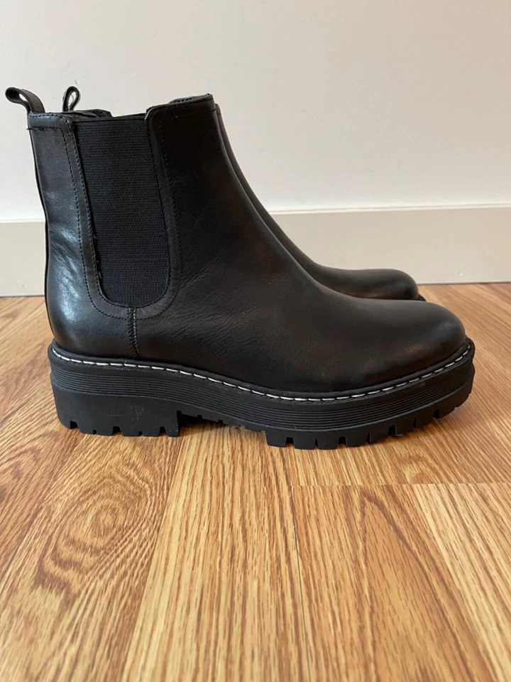 Botas Chelsea Marc Fisher de cuero negras para mujer talla nuevas sin caja 9 Foto 2 de 4