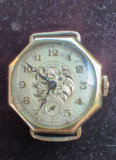 GRUEN 14K SOLID WHITE GOLD WRISTWATCH 15 JEWEL OCTAGON RUNNING KEEPS GOOD TIME