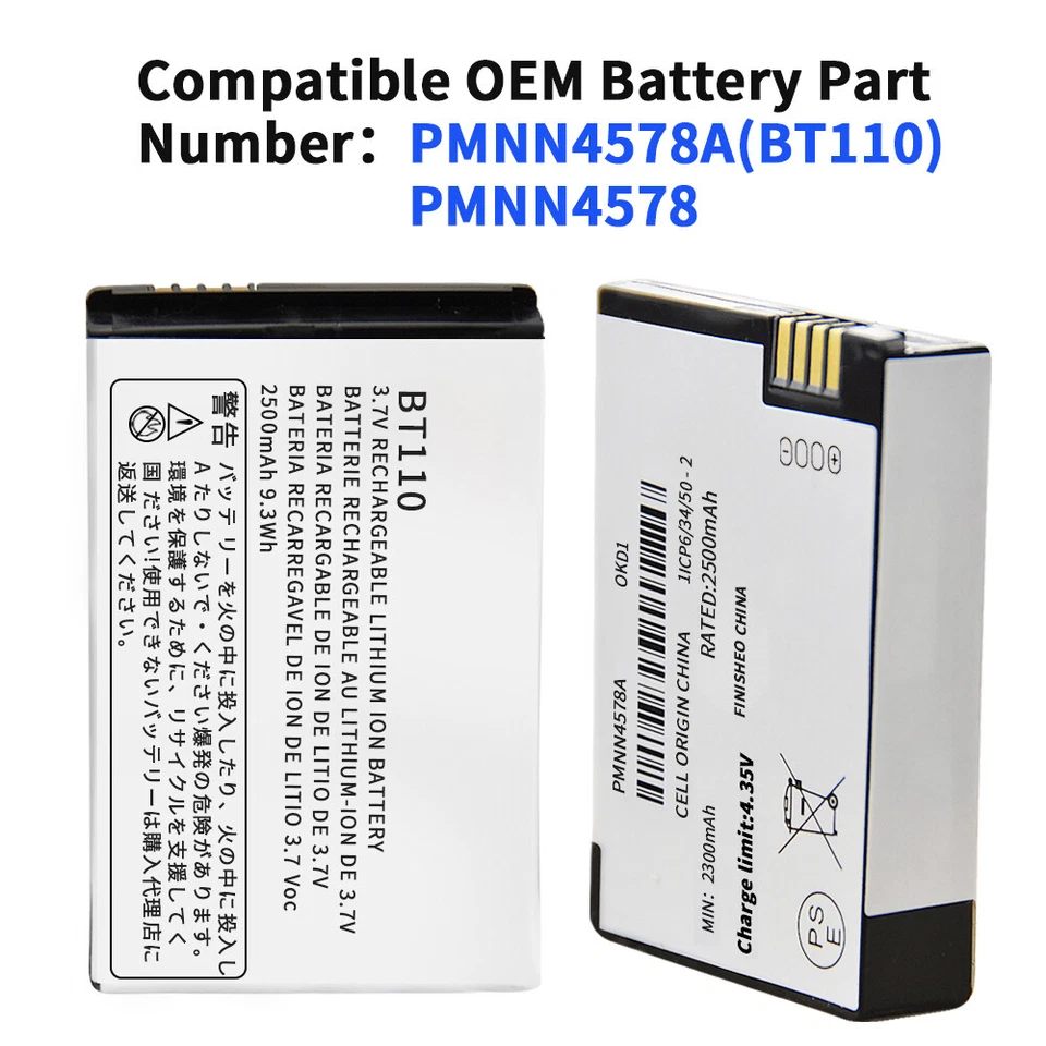 10PC PMNN4578A(BT110) 2500mAh Li-ion Battery For Motorola DTR600 DTR700 DTR720 - Image 4 of 4