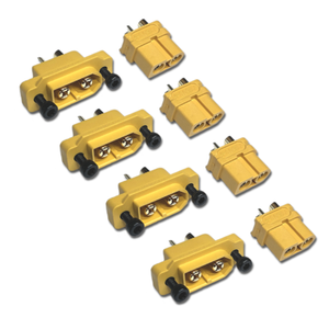 VUNIVERSUM 1x Paar Original Premium XT60 XT60W XT60E Einbaustecker mit Schrauben Male Female Goldstecker Lipo Akku Wasserdicht für Copter Drohne Boot Schiff Modellbau