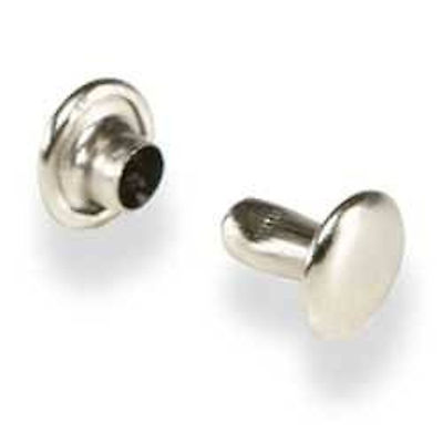 Double Cap Rivets Medium Nickel Plated 100 Pack 1373-12 by Stecksstore