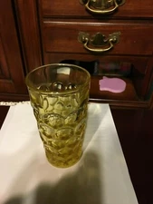 Imperial Provincial #1506 /Whirlpool Sunshine Yellow Flat Iced Tea Tumbler Glass