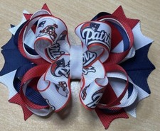 New England Patriots Football Inspired Hair Bow
