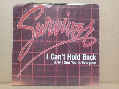 45 rpm SURVIVOR/I Can't Hold Back 1984 Cond vinyl Near Mint c pics