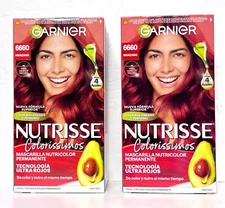 2 Pc Garnier Hair dye Nutrisse shade 6660 MANZANA Truffle Hair Color Hair Dre