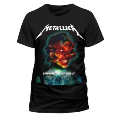 METALLICA T-Shirt Hardwired Black Rock Konzert Band Fans Unisex Größe M Top