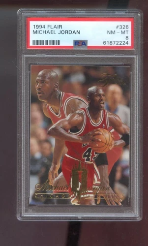 1994-95 Fleer Flair #326 Michael Jordan PSA 8 Graded Card 94-95 1994-1995 NBA