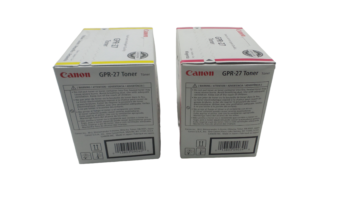 Lot of 2 Canon GPR-27 Toner Cartridges YELLOW/MAGENTA - Free