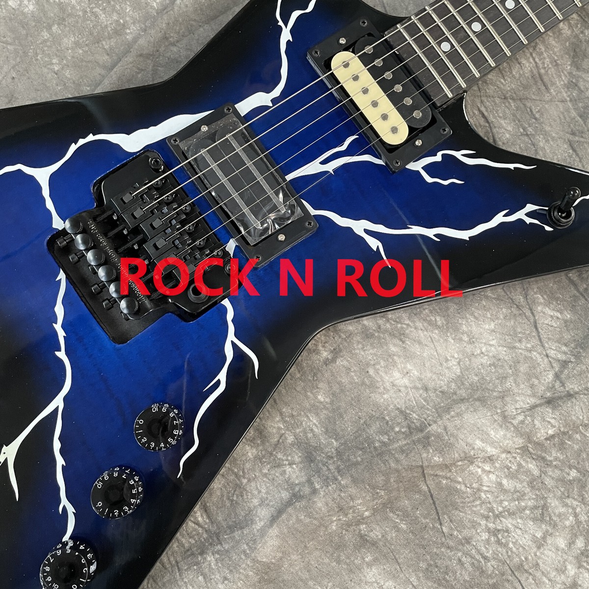 Deep blue Dean Washburn Electric Guitar Lightning Body 6s Custom