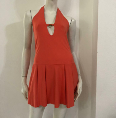 VDP VIA DELLE PERLE Kleid Kleid Koralle Logo Strass Gr. 2