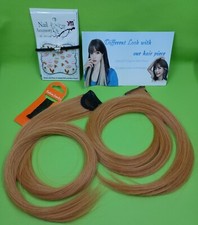 Yogfit 24" 2Pcs Clip In Hair Extensions Long Straight Thick Hair Orange /PINK