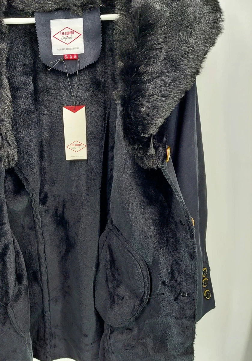 Lee cooper fur collar jacket best sale ladies