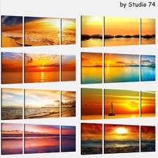 Canvashop Quadri moderni mare cm 208x70 stampa su tela arredo Casa tramonti