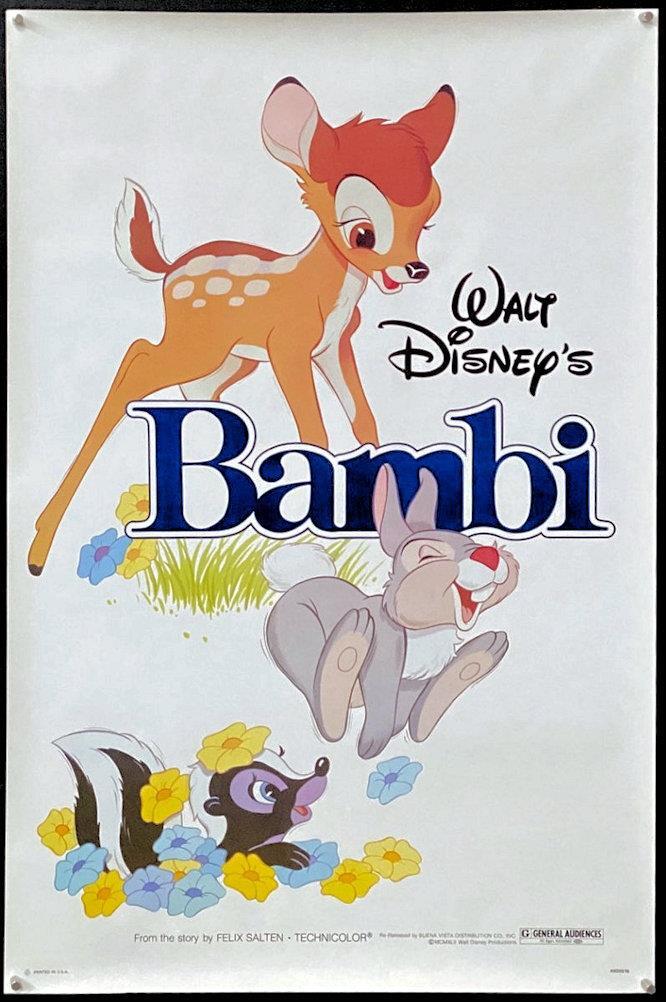 Disney Bambi 1982 Movie Poster