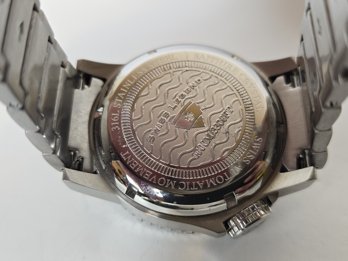 Swiss Legend Men's Automatic Atlantis Watch 50mm Orange Eta 2824