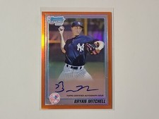 Bryan Mitchell 2010 Bowman Chrome Orange Refractor Prospects AUTO Autograph /25