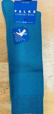 Falke Comfort Wool Kinder Kniestrümpfe Socken 23-26 Wollsocken türkis