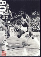 New Portland Trail Blazers Postcard: Calvin Natt vs Jamaal Wilkes Lakers 1980's
