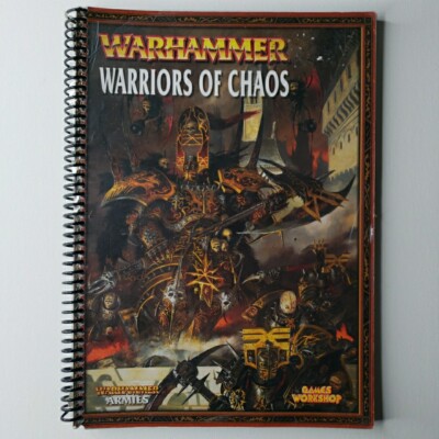 WARHAMMER ARMIES WARRIORS OF CHAOS GAMES WORKSHOP 128-PG SPIRAL BOUND SUPPLEMENT