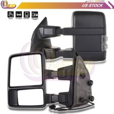 Black Manual Foldaway Mirrors For 1999-2015 Ford Super Duty Smoke Light Lhrh Black Manual Foldaway Mirrors For 1999-2015 Ford Super Duty Smoke Light Lhrh