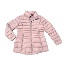Reebok Womens Quilted Jacket Lightweight Puffer Parka Coat Sedona Rose Large NWT
