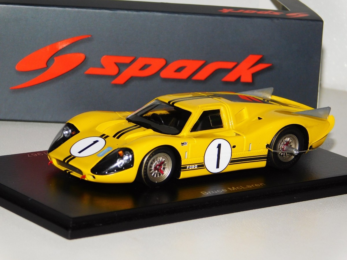 FORD GT40 MK IV #1 BRUCE McLAREN TEST DAY LE MANS APRIL 1967 SPARK