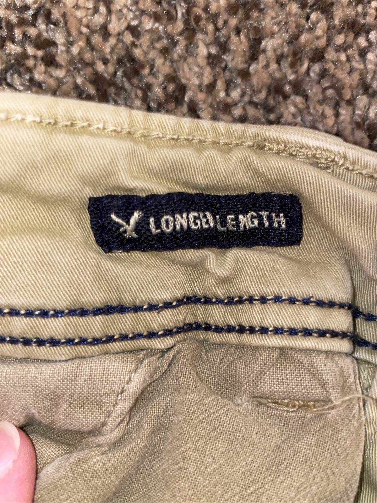 Men's American Eagle Long Board Cargo Khaki Shorts 28… Gem