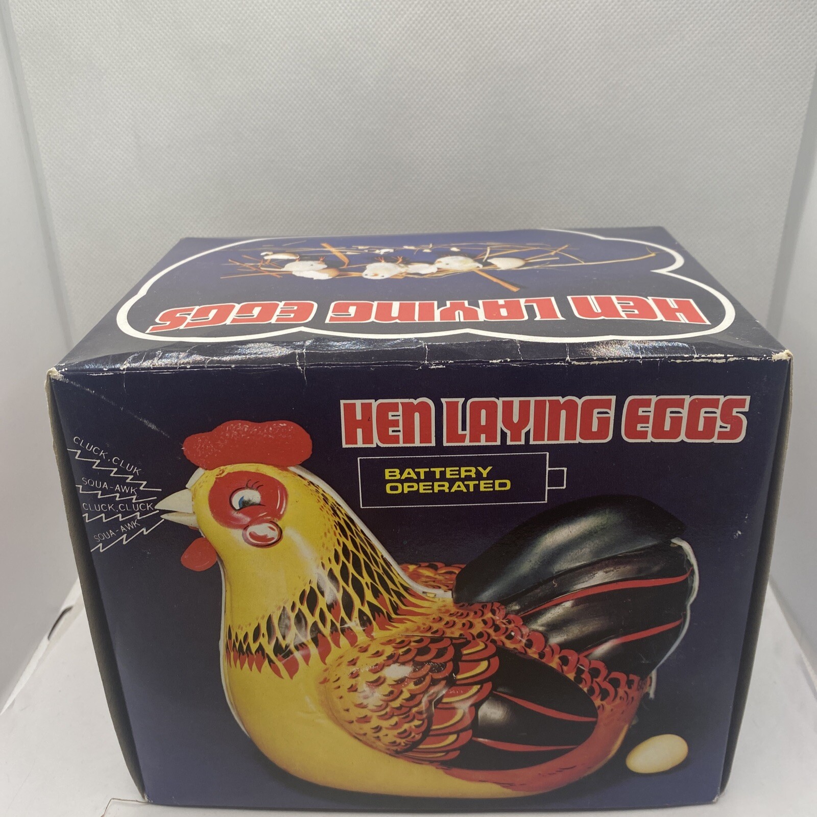 Tin Toy Hen Laying Eggs Made In China Boxed See Description eBay