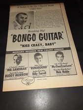 Ralph Marterie, Billy Farrell, Buddy Morrow Rare Original Promo Poster Ad Framed
