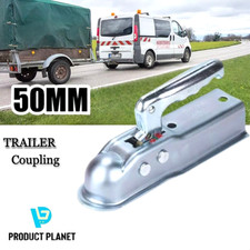 Trailer Coupling Hitch Pressed Steel, Unbraked Trailers with 50mm Drawbar 750kg