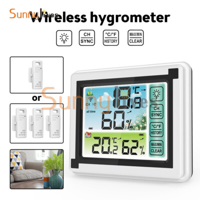 Digital LCD Temperature Humidity Meter Indoor Outdoor Hygrometer Thermometer 