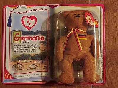 Ty Beanie Baby 2000 GERMANIA the German Exclusive Bear w/many Errors
