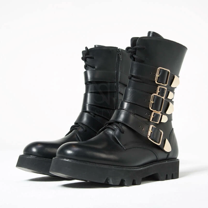 Belted boots cheap
