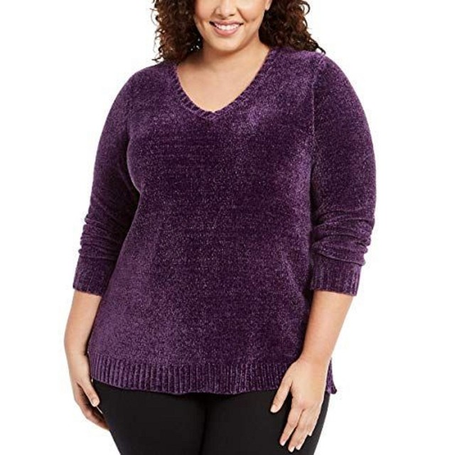 V-neck Sweater Womens Plus Size 