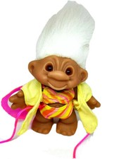 Vtg 2001 Original TT Troll 5" White Hair 2 Piece Bathing Suit Cover Up Beach Bag