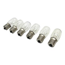 6 pack Light Bulbs For Sewing Machines Screw In Type 120 Volt 5/8" Base