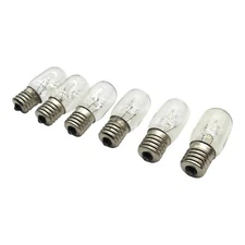 (6 pack) Light Bulbs For Sewing Machines Screw In Type 120 Volt 5/8" Base 