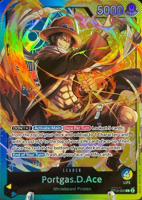 #ad • Portgas.D.Ace • ST13 002 SR Leader The Three Brothers One Piece TCG NM $4.99