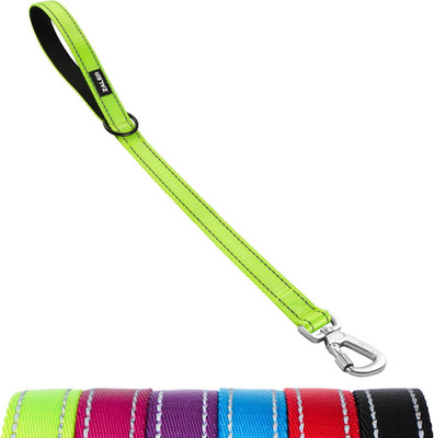 ZALER Short Dog Leash 2 Ft, 24 Inches Traffic Leashes for Dogs, Nylon Reflective
