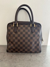 Borsa a mano Louis Vuitton Brera Damier Ebene in pelle marrone Francia