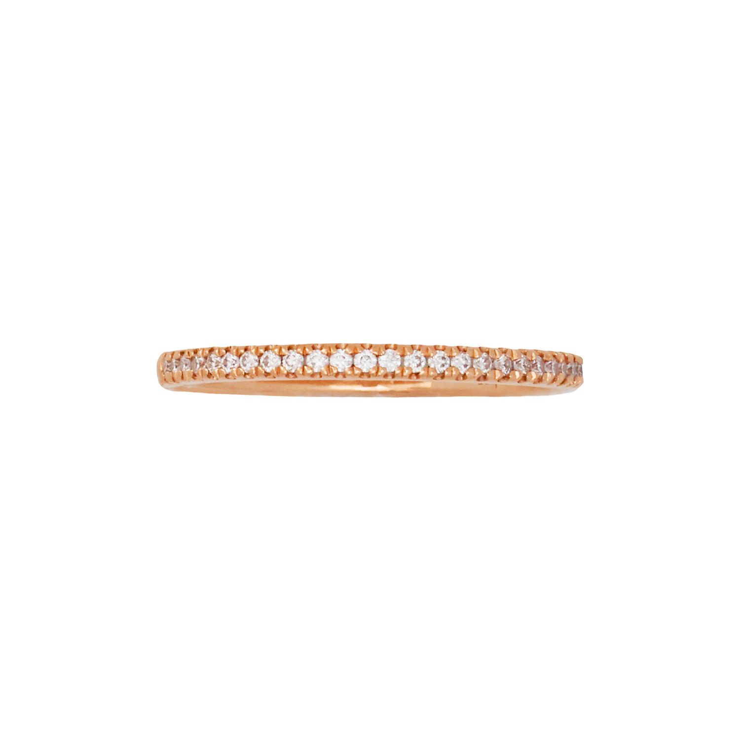 14K Dainty Diamond Row Ring