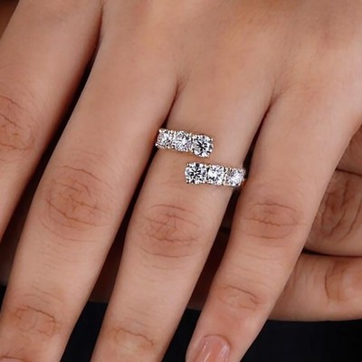 14K Gelbgold Ewigkeit Diamant Band Rundschliff Lab Grown 1,70 Karat E F VVS2