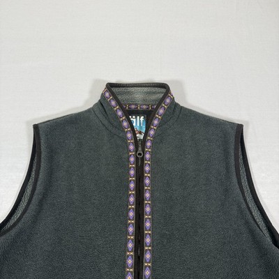 Vintage Alf Vest Mens Large Gray Fleece Riri Zip Up Aztec Outdoor