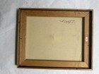 Vintage Teak Framed Abstract Signed Painting Textured Mid Century Modern Art — photo 9